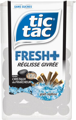 Bonbons tic tac fresh+ goût reglisse givree sans sucres