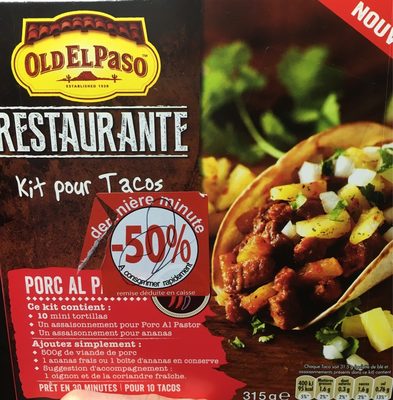 Old el Paso Restaurante Kit pour Tacos Porc al Pastor medium le kit de 315 g