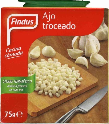 Ajo troceado congelado natural