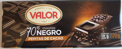 Chocolate Negro 70% con Pepitas de Cacao