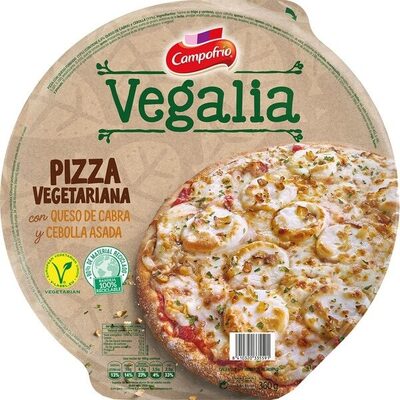 Vegalia, pizza vegetariana con queso de cabra y cebolla asada
