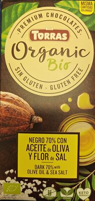Organic Bio Negro 70% con aceite de oliva y flor y sal