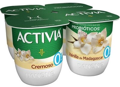 Activia 0% cremoso vainilla de Madagascar
