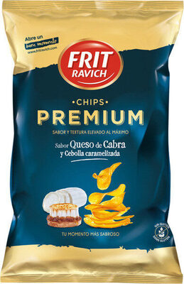 Chips premium sabor queso de cabra y cebolla caramelizada