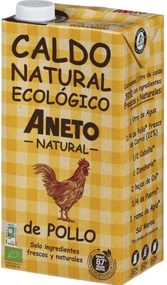 Caldo de pollo ecológico