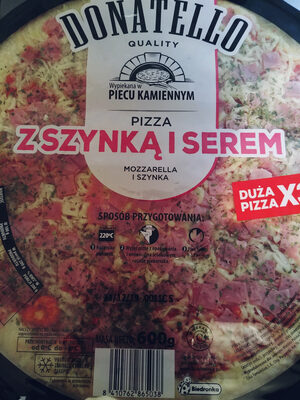 Pizza z szynką i serem