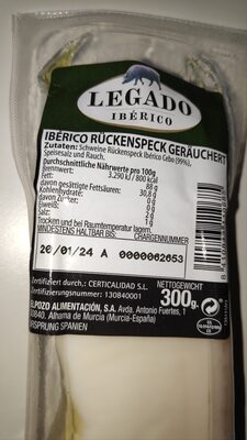 Schweine-Rücken-Speck (Ibérico) geräuchert