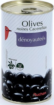 Auchan olives cacerenas noires denoyautees boite 150g