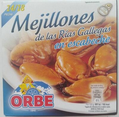 Mejillones de las rías gallegas en escabeche