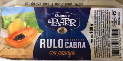 Rulo de queso de cabra con papaya