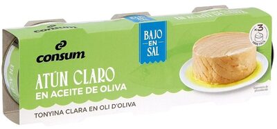 Atún claro en aceite de oliva bajo en sal