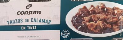Calamar en trozos en tinta