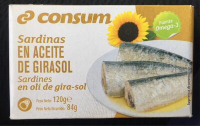 Sardinas en aceite de girasol