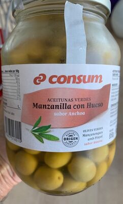 Aceitunas manzanilla con hueso sabor anchoa