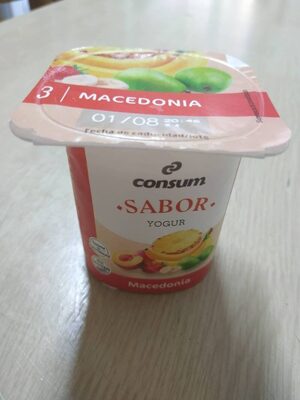 Yogur sabor macedonia
