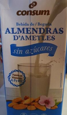 Bebida de almendras sin azúcares