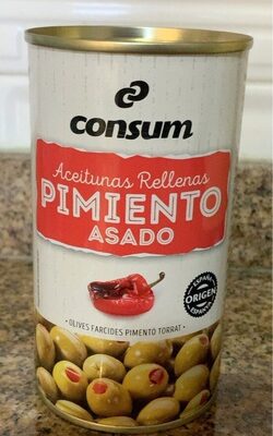 Aceitunas rellenas pimiento asado