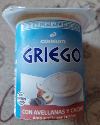 Griego con avellanas y cacao