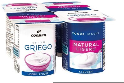 Yogur Iogurt Estilo Griego Natural Ligero
