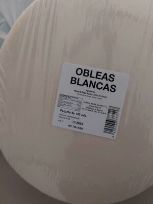 Obleas blancas redondas