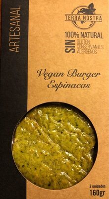 Vegan burger espinacas
