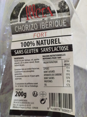 Chorizo ibérique fort