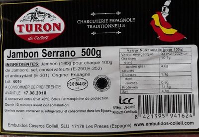 Jambon Serrano 500g