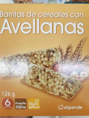 Barritas de cereales con avellanas