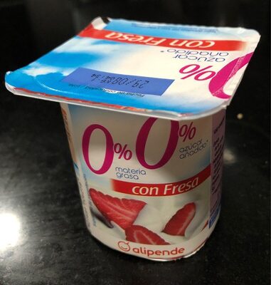 Yogur 0% con fresa