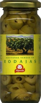 Aceitunas verdes en rodajas