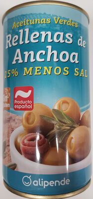 Aceitunas verdes rellenas de anchoa