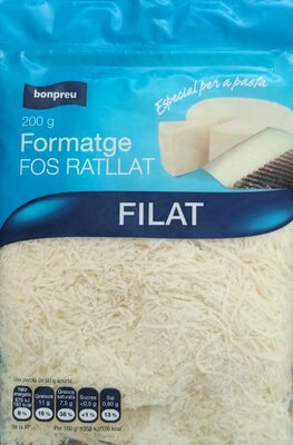 Formatge fos ratllat filat