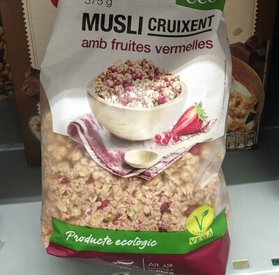 Muesli cruixent amb fruites vermelles