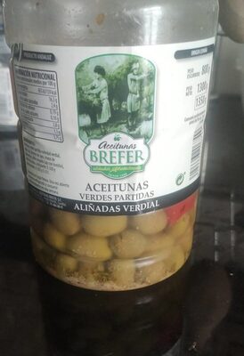 Aceitunas Verdes Partidas Aliñadas Verdial