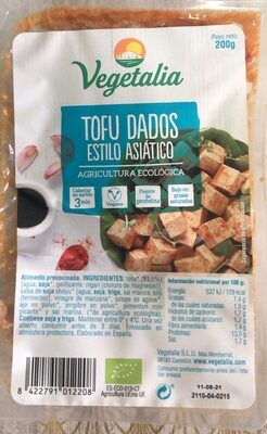 Tofu dados estilo asiático