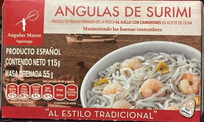 Angulas de Surimi con camarones