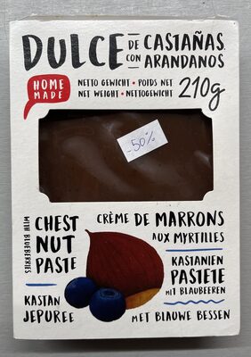 Kaštanová pasta s borůvkami