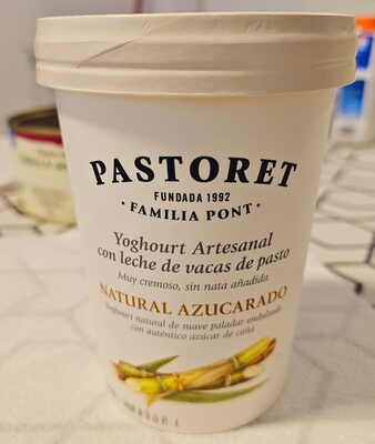 Yogur artesanal cremoso natural azucarado sin gluten