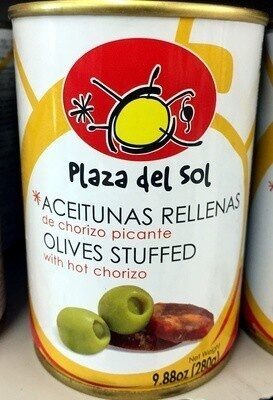 Olives vertes farcies au chorizo