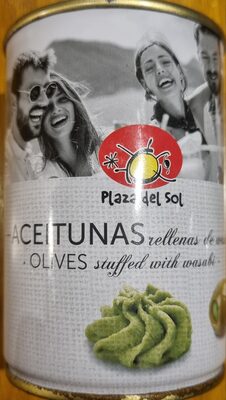 Olives vertes farcies à la pâte de wasabi