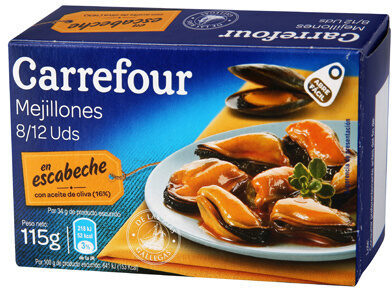 Mejillónes escabeche oli va carrefour 8/12