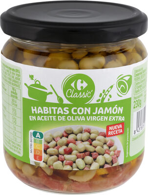 Habitas con jamón