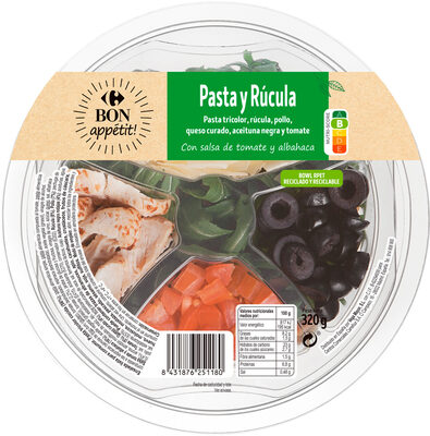 Ensalada rucula-pasta