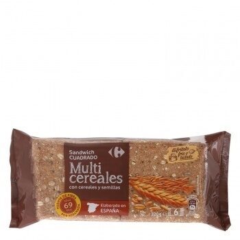 Pan sandwich fino multicereales