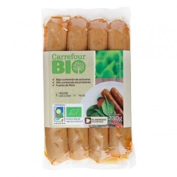 Preparado vegetal tipo frankfurt