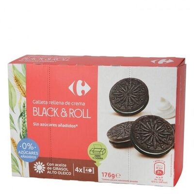 Galleta negra-blanca sin azúcares añadidos