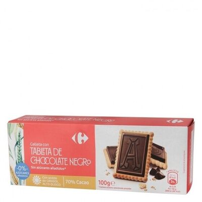 Galleta tableta chocolate s/azúcares añadidos