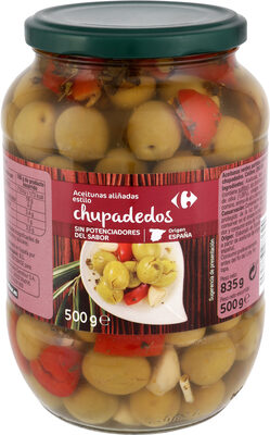Aceitunas Manz.Part.Aliñada Est.Chupadedos
