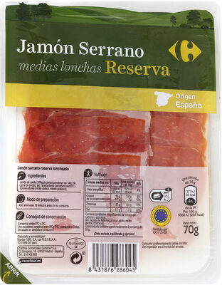 Jamon Serrano Reserva Medias Lonchas