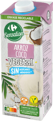 Bebida vegetal arroz coco